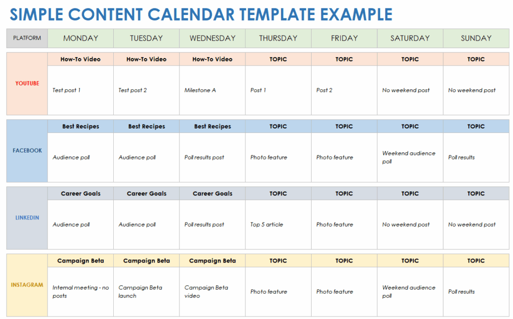 Blog content calendar and scheduling process

