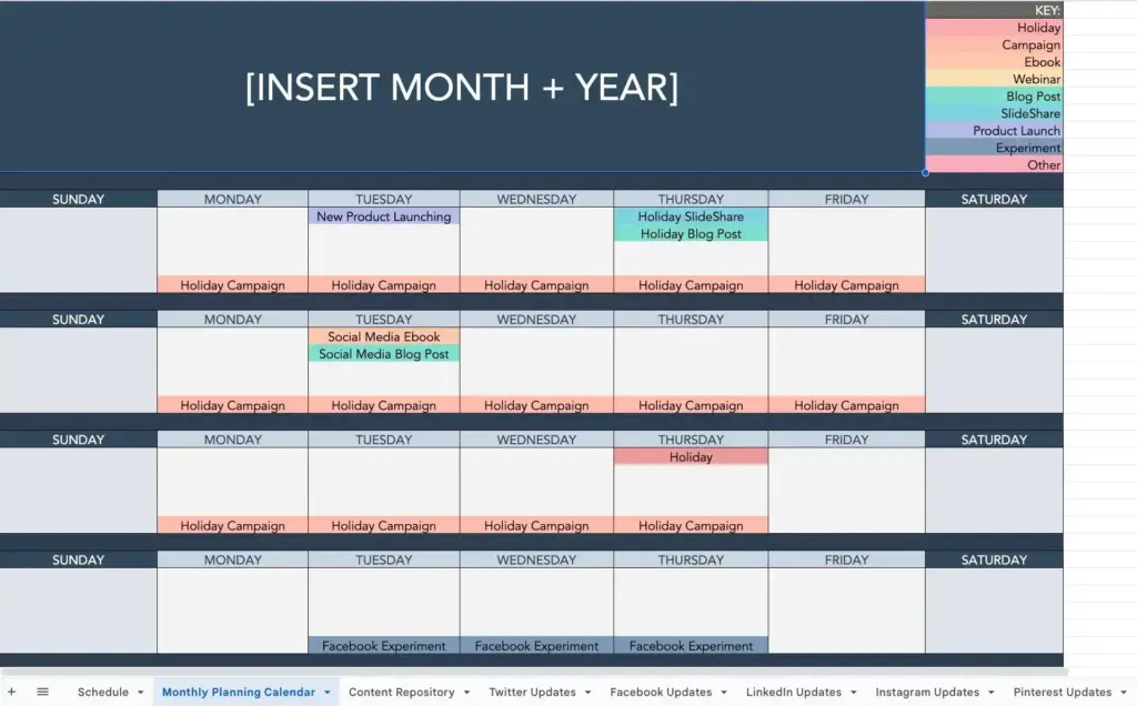 Blog content planning workflow and editorial calendar
