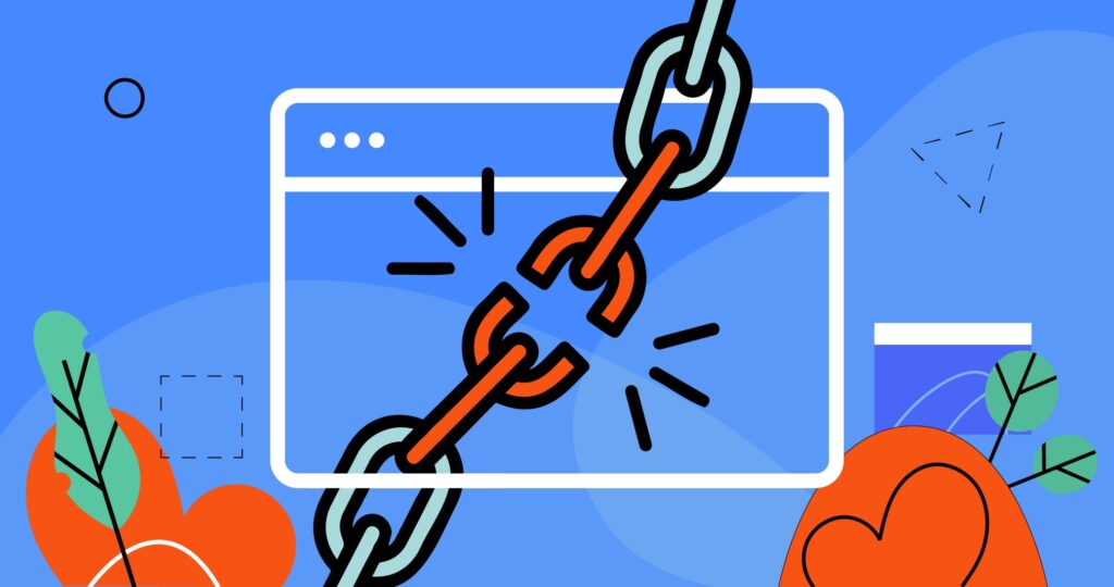 Broken links and 404 errors on a website
