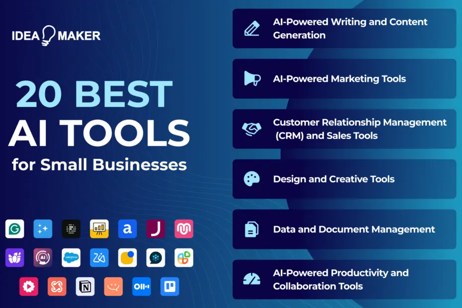AI productivity tools dashboard for small businesses