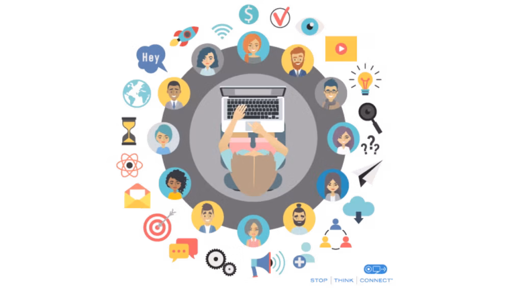 Internet privacy and surveillance showing online activity monitoring
