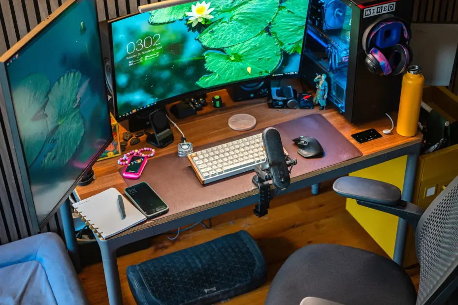 Productive work from home setup