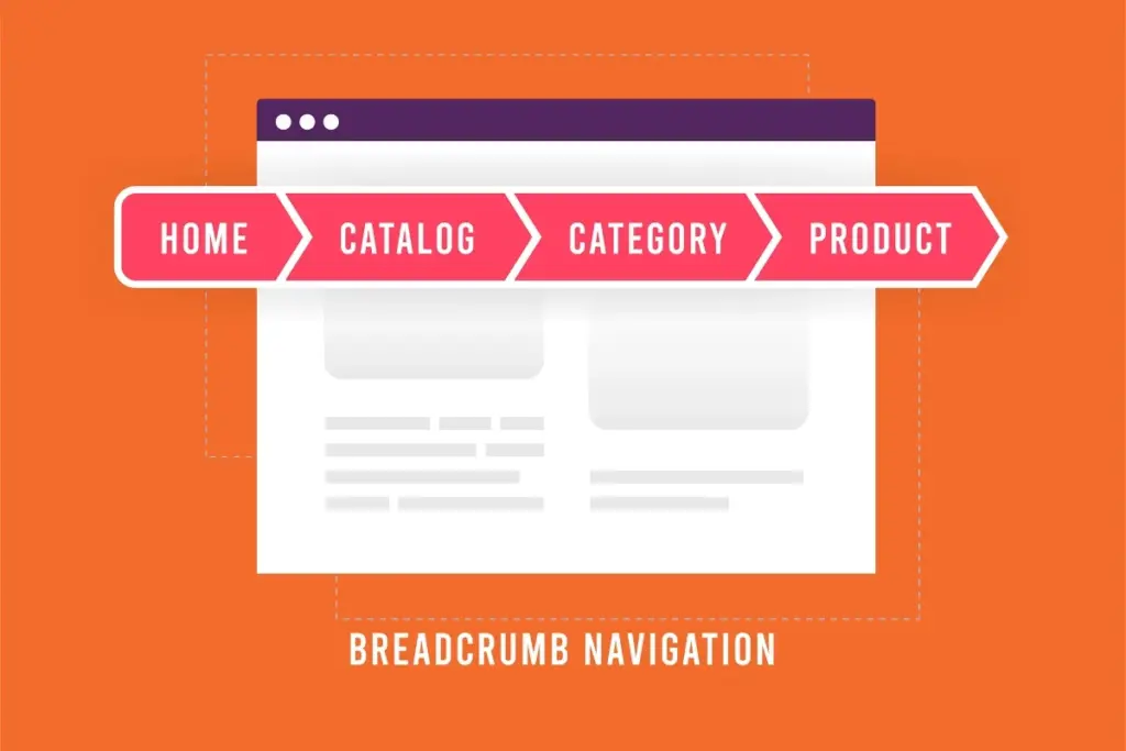 Website navigation elements and menu structure
