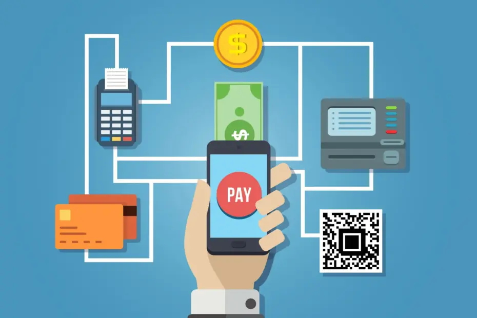 Online payment systems showing secure digital transactions