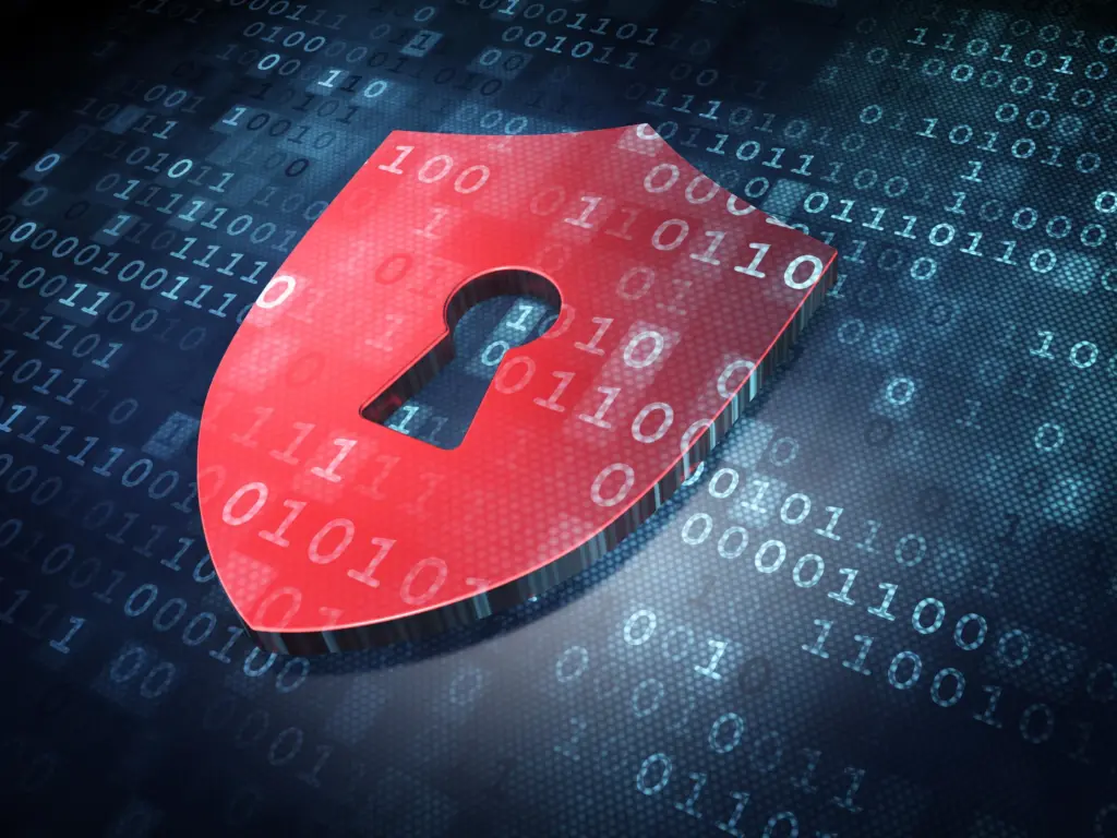 Online privacy concept showing protection of personal data on the internet
